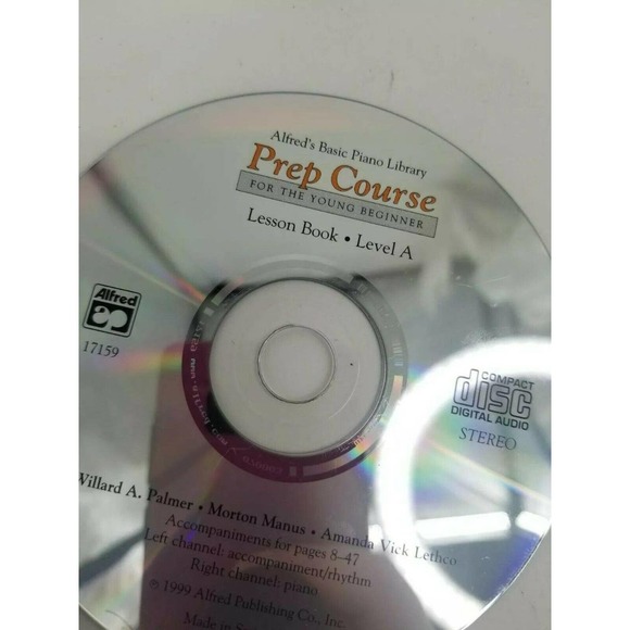 Alfreds Basic Piano Library Prep Course Lesson Level A Accompaniment Pgs 8-47 CD - Picture 2 of 3